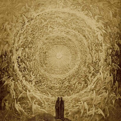 Dante y Betriz llegan al Empíreo, según Gustave Doré