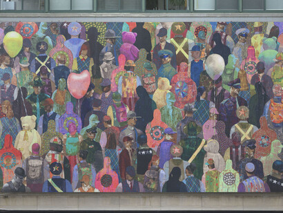 Derek Fordjour. Courtesy of Whitney Museum