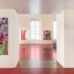 Exhibition view, Fremdkörper, Am Schwarzenbergplatz, Vienna, 2024. Courtesy of the artists and KOW/Berlin, LambdaLambdaLambda/Prishtina, Simone Subal/New York. Photo: kunst-dokumentation.com / Manuel Carreon Lopez