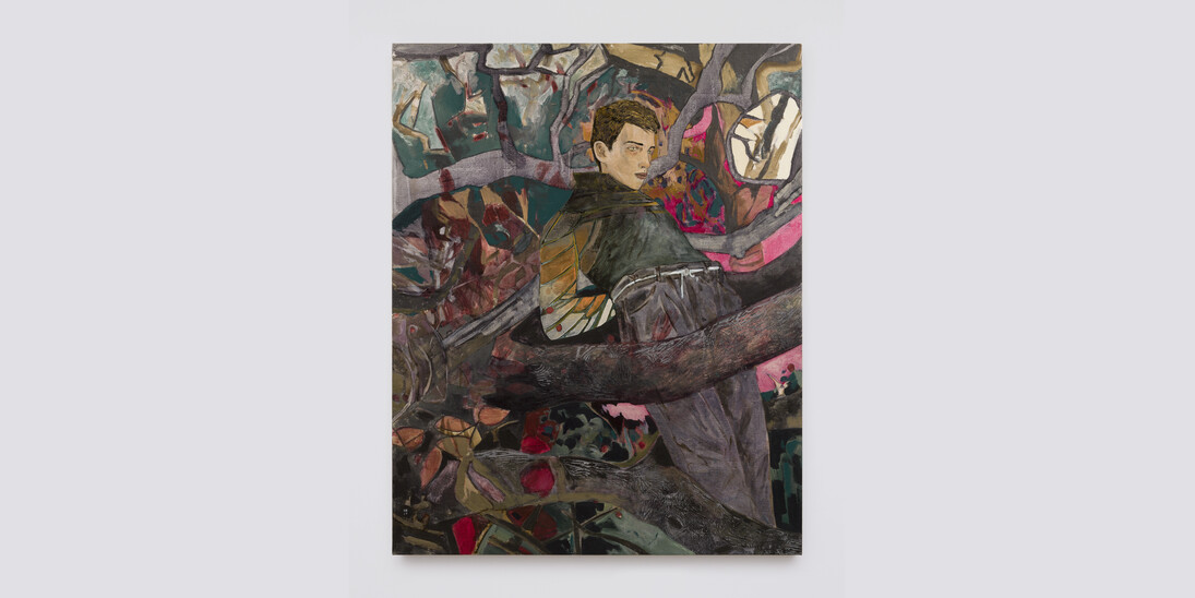 Hernan Bas, It comes out every 17 years, 2017, Acrylic and enamel on linen, 127 x 101,6 cm / 50 x 40 in. Courtesy Perrotin. Photo: Kei Okano