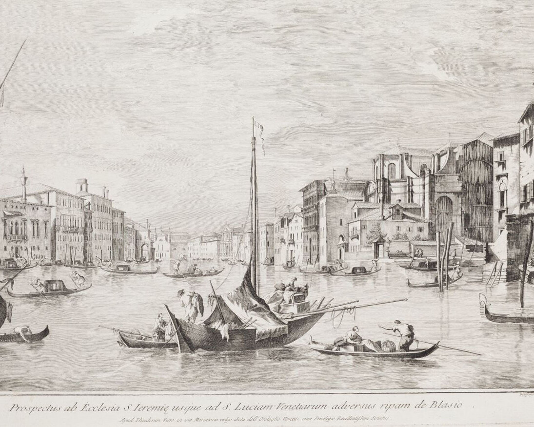 Dionisio Valesio – engraver, Francesco Guardi – inventor, View from the Church of St. Jeremiah, etching
