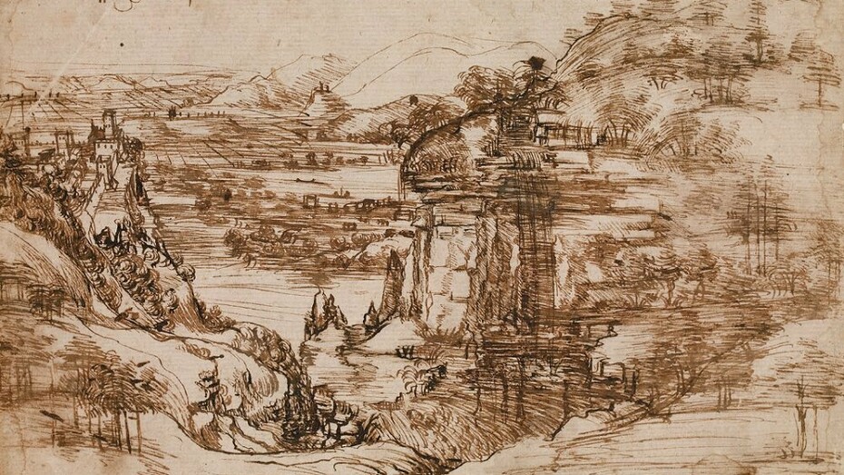 Leonardo da Vinci, Disegno paesaggistico