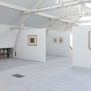 Kirchner and Baselitz, Remix, repetition in the woodcut, exhibition view. Courtesy of Galerie Henze and Ketterer