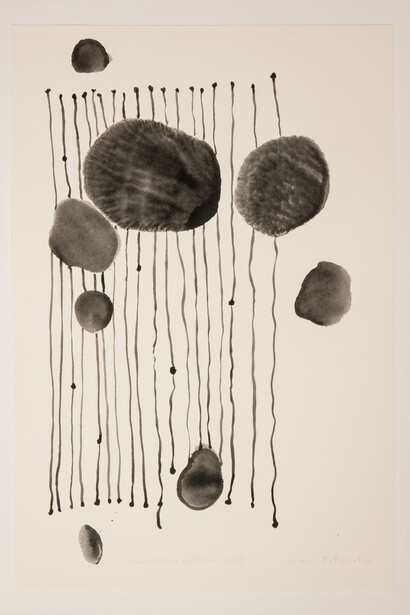 Anna Maria Maiolino, Untitled, from Filogenéticos, series, 2014, acrylic ink on paper, 45.5 x 30.5 cm