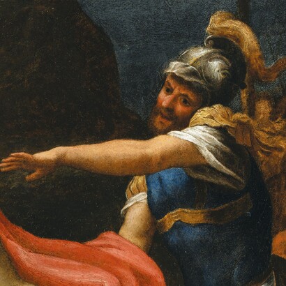 Antonio Allegri, detto il Correggio, “Giovane ignudo fugge nella Cattura di Cristo”, dettaglio, 1530 ca., collezione privata