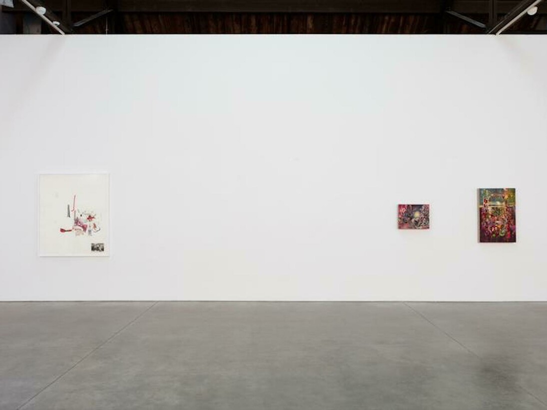 Elliott Hundley. Dust Over Everything, exhibition view. Courtesy of Andrea Rosen Gallery 