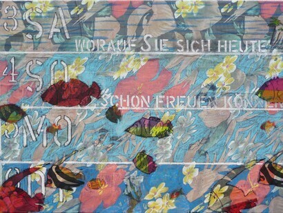 Worauf, 100 x 65 cm, 2014, Öl und gemischte Technik auf Leinwand, Privatsammlung

