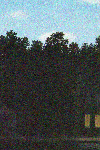 René Magritte, El imperio de la luz (detalle), 1940