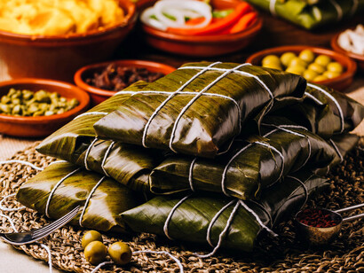 Tamales envueltos en hoja de plátano, tradicionales en el sur y sureste de México