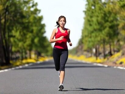 Practicando "running" en el parque