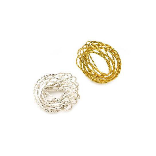 Professor Yasuki Hiramatsu, Rings 2006, 22ct gold. Left: 2.7 diam x 1.5 cms. Right: 3 diam x 1.2 cms
