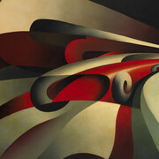 Tullio Crali, Le forze della curva (detail), 1930. Courtesy of Mart