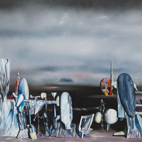 Tanguy, Les derniers jours,1944, oil on canvas, 38.2x54.4 inches, Esther Grether Family Collection. Courtesy of Helly Nahmad Gallery