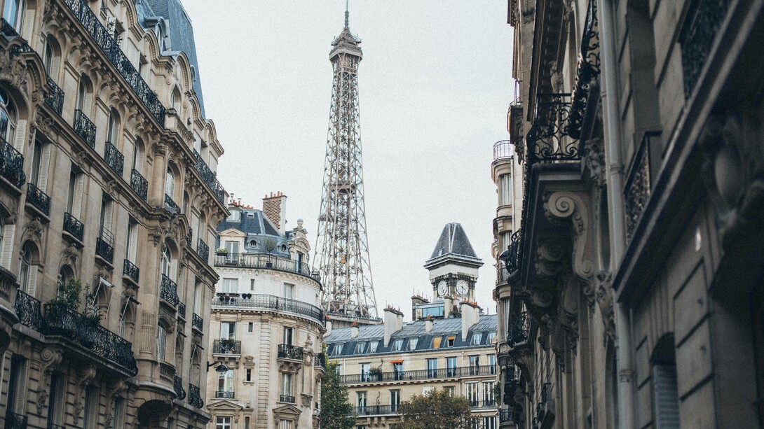 View of Eiffel Tower in Paris, France