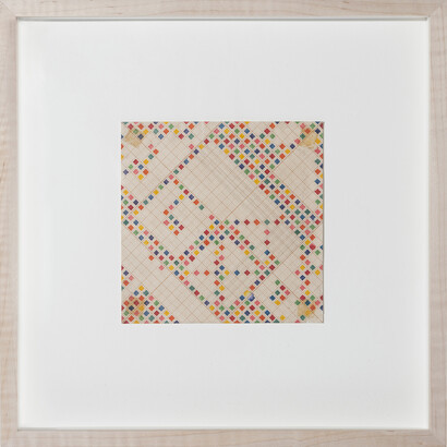 Eduardo Terrazas, Traces 6.96, 1985-2005, Marker pen on millimetric paper, 5 1/2 x 5 1/2 in. / 14 x 14 cm © Eduardo Terrazas, courtesy Timothy Taylor, London