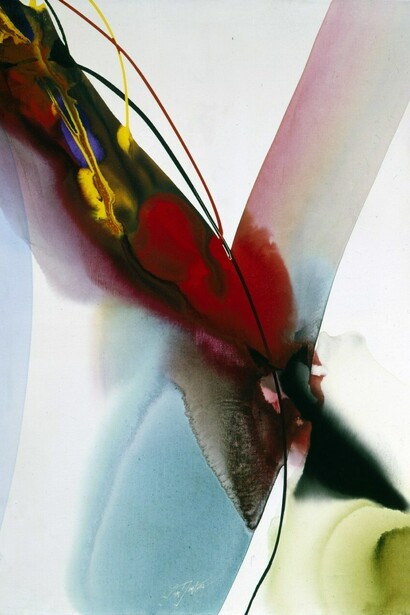 Paul Jenkins, Phenomena mephisto stance, 1969, acrylic oh canvas, courtesy Galleria Open Art, Prato