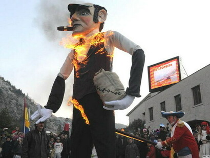 The Burning of the Carnival Puppet © Skala Radio Archive 