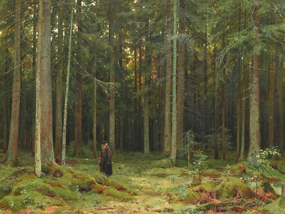 Iván Shishkin; En el bosque de la condesa Mordvinova, 1891 (detalle)