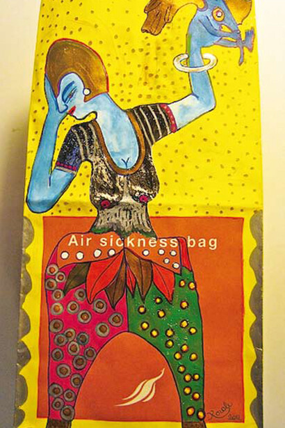 Circus Flight bag, 2011, by Cora de Lang (Hempel Galleries Catalogue)