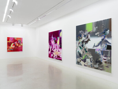 Katherina Olschbaur, Sweet expulsion, vue d'exposition. Avec l'aimable autorisation de la Galerie Perrotin