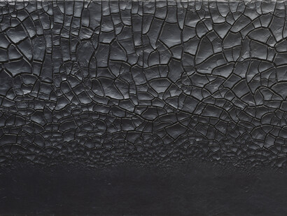 Alberto Burri, Grande cretto nero (Large Black Cretto), 1977, Acrylic and Vinavil on board, 149.5 x 249.5 cm, Musée national d’art moderne, Centre Georges Pompidou, Paris, Gift of the artist, 1978
© 2014 Artists Rights Society (ARS), New York/SIAE, Rome, Photo: Courtesy Musée national d’art moderne, Centre Georges Pompidou, Paris © CNAC/MNAM/Dist. RMN-Grand Palais/Art Resource, New York

