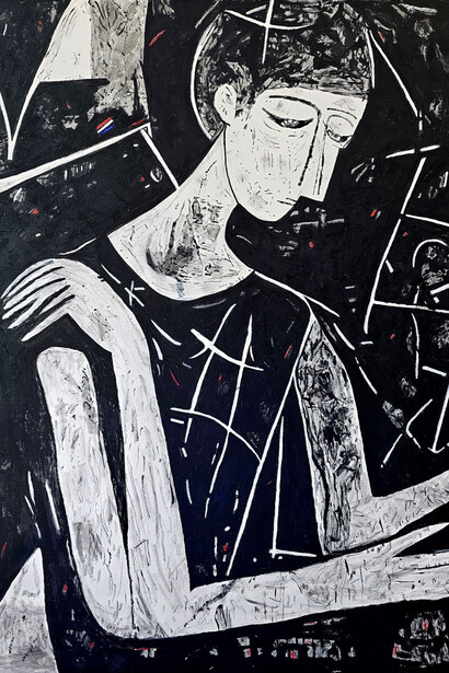 Johan Wahlstrom, The reading no.2, 2024. Courtesy of Georgés Berges Gallery