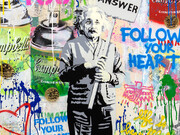 Mr Brainwash, Einstein, 2022. Courtesy of Deodato Arte Gallery and Artemide PR
