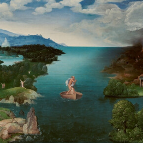 El paso de la laguna Estigia, 1520 - 1524. Óleo sobre tabla, 64 x 103 cm. Courtesy of Museo del Prado