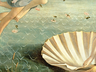 Sandro Botticelli, La nascita del Nuovo Mondo (La nascita di Venere), Firenze, Uffizi, particolare