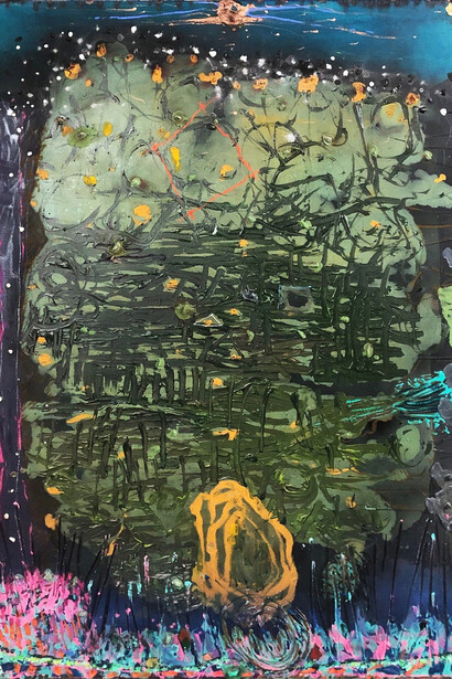 Stanley Boxer, Gonetimesgonethatseethe, 1989. Courtesy of Sponder Gallery