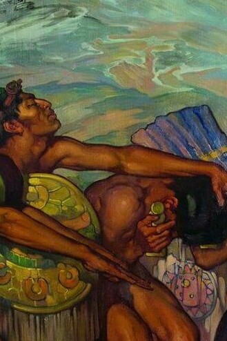Detalle de "Nuestros dioses antiguos", Saturnino Herrán, 1916