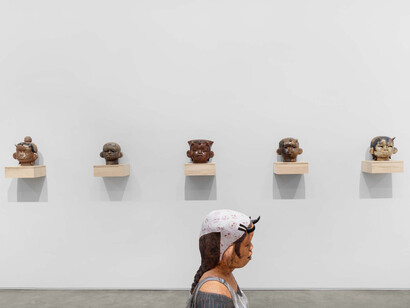 Sydnie and Haylie Jimenez, How Aweful Goodness Is, 2023, installation view, photo by Zachary Balber. Courtesy of Mindy Solomon Gallery
