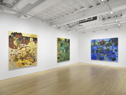 James Owens, Allus do it fer thissen, exhibition view. Courtesy of Pilar Corrias Gallery