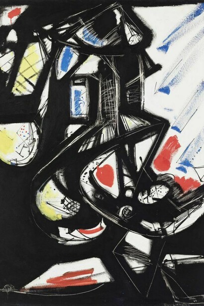 Hans Hofmann, Black, Red, Yellow, 1949, Oil on canvas, 48 x 36 inches