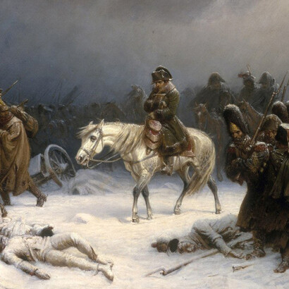 "La ritirata di Napoleone da Mosca", 
Adolph Northen, (1851), particolare