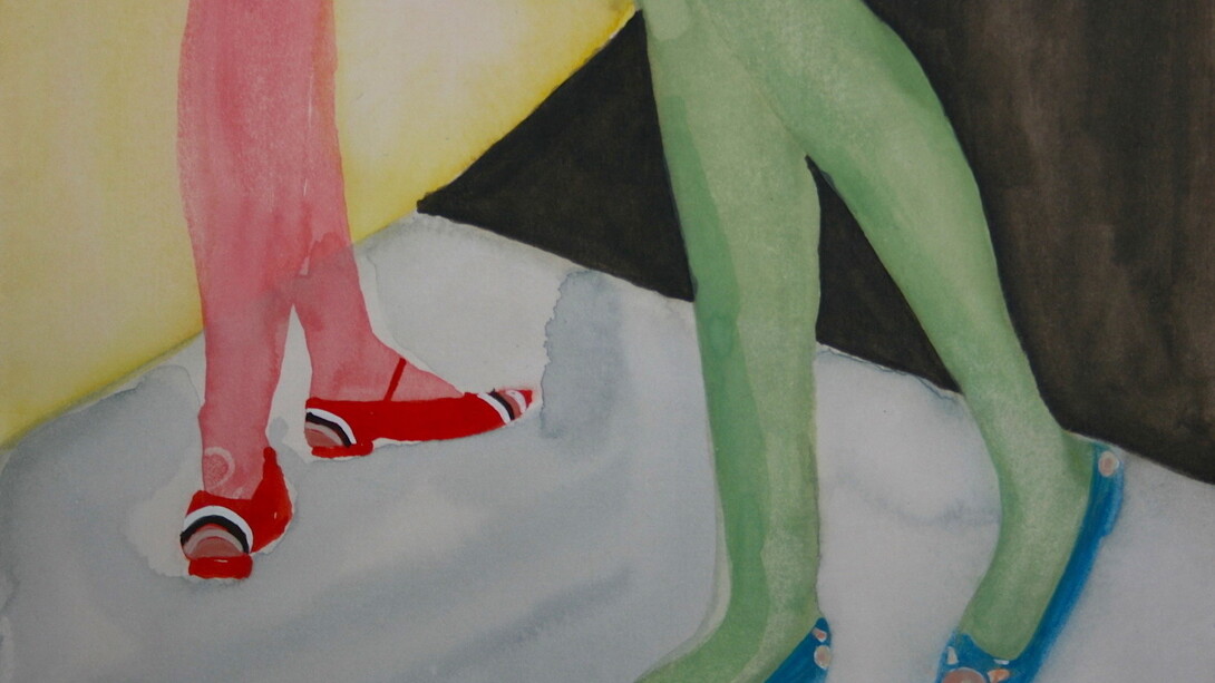 Fionna Murray, Blow Up 23 2014 watercolour on paper 14.7 x 21cm