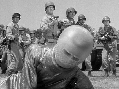 Fotograma del filme «Ultimátum a la tierra», galardonado con el premio Globo de Oro 1952 a la mejor película promotora del entendimiento internacional