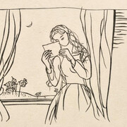 Franz Gertsch, Der brief (Begegnung), 1957, 1997. Mit freundlicher genehmigung des Museum Franz Gertsc