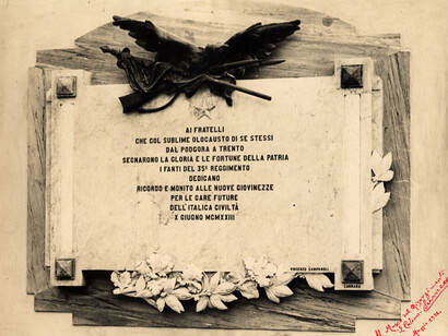 Brigata Pistoia, lapide commemorativa al 35° Reggimento