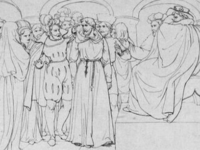 Frank Howard (1785-1860), ilustraciones para "Medida por medida" de William Shakespeare. Howard (1828-1833), imagen extraída de la página 197 del volumen 1 de "El espíritu de las obras". Original conservado y digitalizado por la Biblioteca Británica, Londres, R.U.