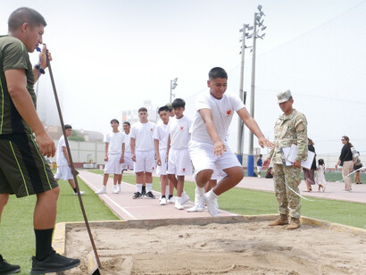 Clases de educación física, Colegio Militar "Leoncio Prado", La Perla, Callao, Perú