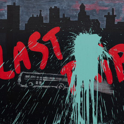 Last Trip, 2020
oil on canvas
109.5 × 127.3 cm, 43 1⁄8 × 50 1⁄8 in.
Courtesy the Artist and Xavier Hufkens, Brussels
photo credit: HV-studio