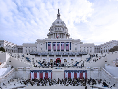 Preparativos para la ceremonia de investidura de Joe Biden