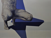 Trittico, 3, olio e vernice per auto. Courtesy Simone Miccichè