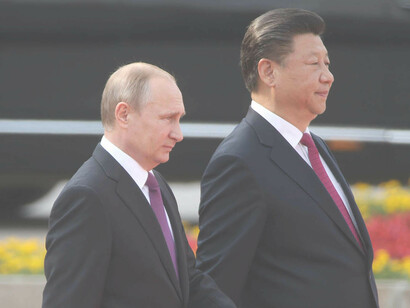 Vladimir Putin y Xi Jinping, quienes para la OTAN representan el bloque de las autocracias
