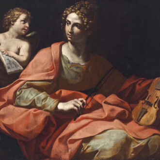Guiseppe Pugia - St. Cecilia, c. 1630 - Oil on canvas. Permanent loan to the Winnipeg Art Gallery from the City of Winnipeg, James Cleghorn Collection. C-36-55