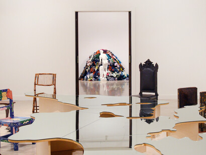 Michelangelo Pistoletto all'Accademia di Spagna. Foto di Pierluigi Di Pietro
