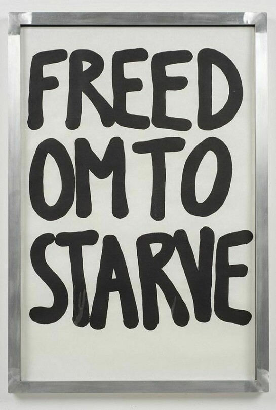 Shaan Syed, Freedom to Starve, 2014, 37 x 26 in (94 x 66 cm)