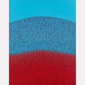 Teo Gonzalez,
Arch: Horizon - Double Hill 6, 2017,
Acrylic on canvas,
14 1/4 x 11 1/4 inches,
Signed, titled, dated on the verso. Courtesy of the artist and Spanierman Modern