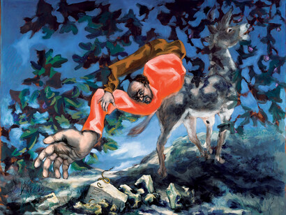 Gérard Garouste Shamir, 2005, huile sur toile, 200 x 260 cm. Galerie Daniel Templon, Paris/Bruxelles. © Courtesy Galerie
Daniel Templon, Paris. Photo Bertrand Huet/Tutti.
© Adagp Paris 2015